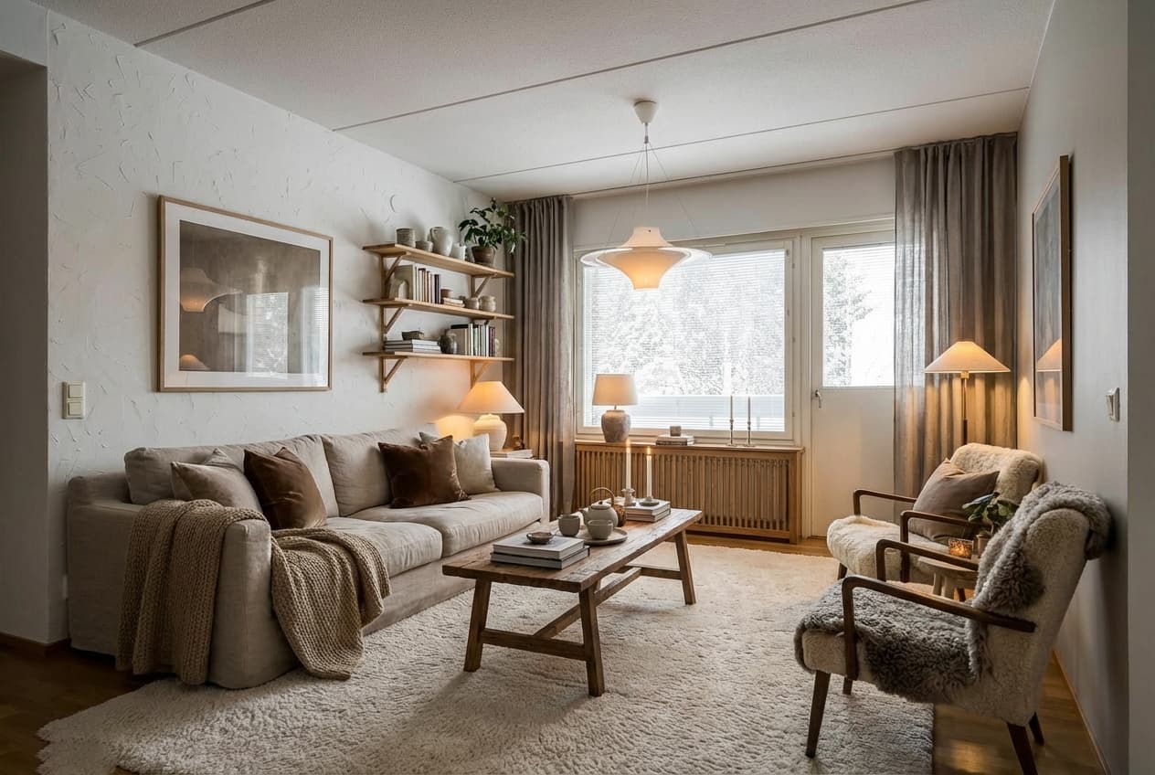 Kodikas sisustus (Comfy) — esimerkkikuva