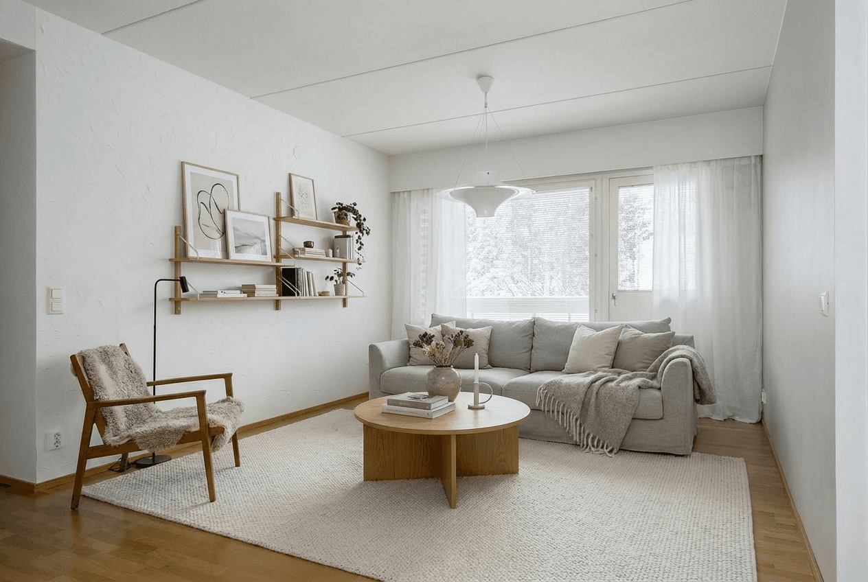 Skandinaavinen sisustus — esimerkkikuva